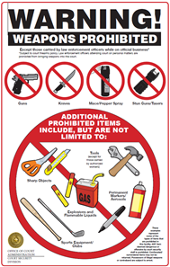 Weapons Prohibited poster